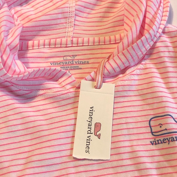 Vineyard Vines Girls' Windward Stripe Vintage Whale Long-Sleeve Hoodie Tee - Picture 6 of 9